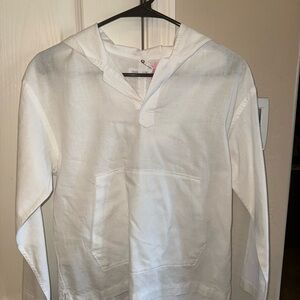 White Hooded Pullover